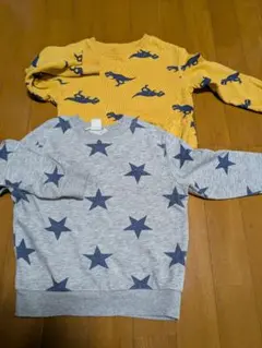 H&M 恐竜と星柄 トレーナーセット 100〜110　秋冬