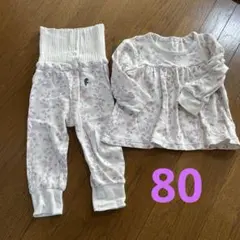 80サイズ お花パジャマ❁⃘*.゜