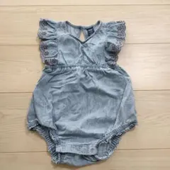 GAP ベビー デニム フリルロンパース 12-18ヶ月 70cm 80cm