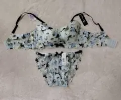 エメフィール C75 ヘイジーフラワー カシュクール 脇高 ブラ＆ショーツ 花柄