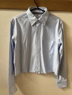 ユニクロ　スーパーノンアイロンジャージースリムシャツ/ボタンダウン/ストライプ