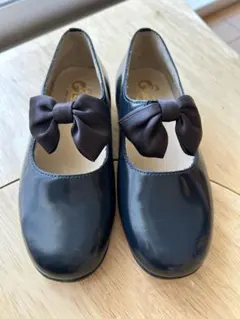 着画あり⭐︎Gusella 27 ネイビー リボン　フォーマルシューズ