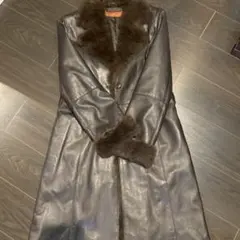 MONCADA ブラウンレザー ロングコート