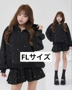 Darich DDロゴビジュースウェットセットアップ ブラック スカート のみ