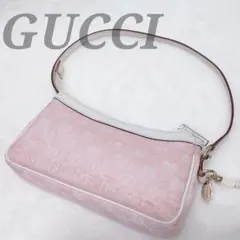 本物 □グッチ□ GG キャンバス アクセサリーポーチ ミニ ハンドバッグ
