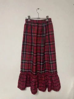 kutir ダブルチェックティアードスカート