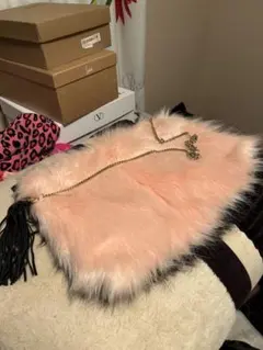 ファー素材 クラッチバッグ バイカラー