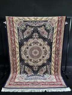 最高級 ペルシャ絨毯シルク イラン クム産 約225万ノット100×150cm