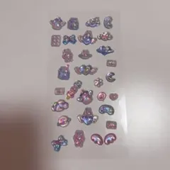 ボンボンドロップシール オリジナル オーロラ うるちゅるうさぎ 水色 おすそ分け