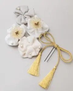 ベビーヘアバンド 和-153 ハンドメイド 水引 つまみ細工 ちりめん細工