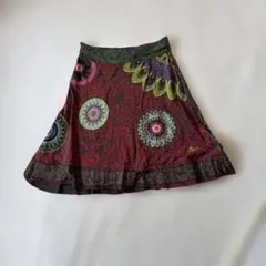 Desigual フレアスカート ペイズリー柄サイズMですのサムネイル