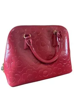 ラスト一品早い者勝ち！！ 【極美品】マリークワント レッド ハンドバック