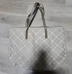 幾何学模様 ベージュ トートバッグ