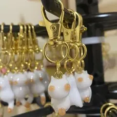 レジン ハンドメイド キーホルダー ネコ