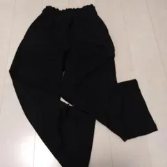 ポンポネットジュニア ワイドパンツ ブラック　150