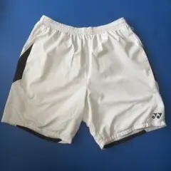 YONEX メッシュハーフパンツ L ホワイト/ブラック
