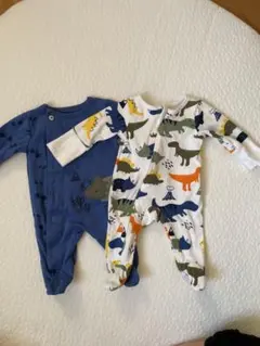 11/1まで!オーガニックコットンのロンパース2点セット(新生児サイズ)