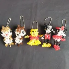 ディズニー ビーズ ストラップ マスコット キーホルダー セット - メルカリ