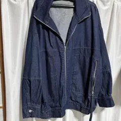 新品 タグなし 濃紺デニムジップアップジャケット