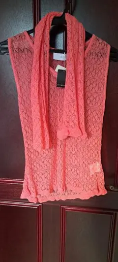 OZOC 半袖 トップス ストール付き ピンク サイズ38(S～M)のサムネイル