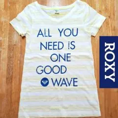 ROXY VネックTシャツ 半袖　ボーダー　ロキシー
