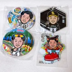 福岡ソフトバンクホークス 岩井俊介 鷹ガチャ 缶バッジ・キーホルダーセット