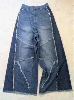 PAGE BOY ページボーイ リメイク フリンジ デニムパンツ