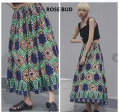 ROSE BUD アフリカンプリントスカート