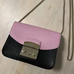 最終値下げ【FURLA】ミニショルダーバッグ ピンク/ブラック