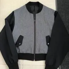 グレーとブラックのボンバージャケットブルゾン　AZUL フリーサイズ