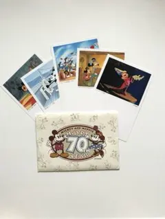 【ディズニーキャラクター絵入りはがき】ミッキーとミニー生誕70周年記念はがき