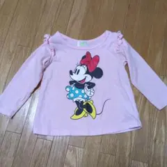 ミニーマウス 長袖ロンT 95cm ピンク