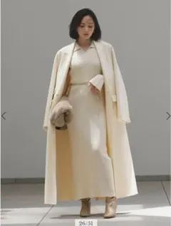 anuans アニュアンス　マフラーセットリバーコート【最終値下げ】 アニュアンス anuans マフラーセットリバーコート （NAVY