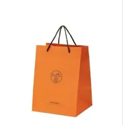 HERMES オレンジ ロゴ入り紙袋