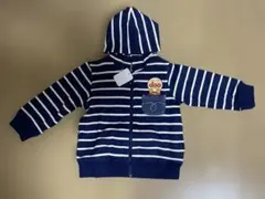 アンパンマン ジップアップ トレーナー サイズ90cmネイビー ストライプ