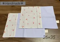 ランチマット２枚セット⭐︎さくらんぼ柄　＊ハンドメイド＊
