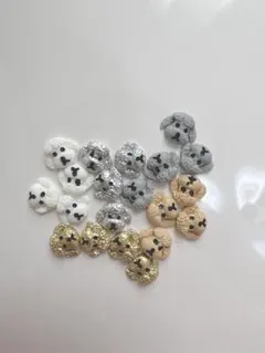 犬の顔型ネイルパーツ 20個セット トイプードル