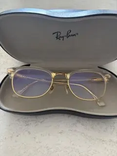 Ray-Ban ゴールドフレーム メガネ ケース付 レンズ交換前提
