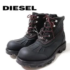 《ディーゼル》新品 ウォッシュドデニム切替 レザーブーツ US10(28cm)