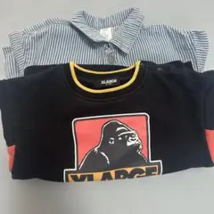 H&M ストライプブルゾン & XLARGE 長袖カットソー セット