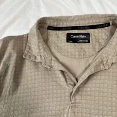Calvin Klein ポロシャツ チェック柄 ベージュ XLのサムネイル