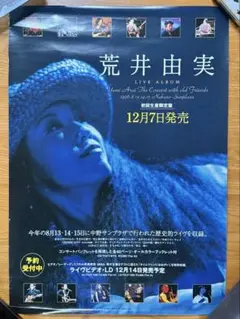 荒井由実　ポスター 松任谷由実／荒井由実 コンサート 90年代 店頭告知ポスター中野