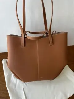 POLÈNE cyme mini ブラウン トートバッグ