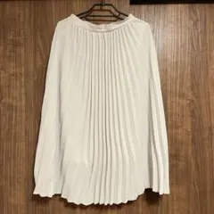 GU プリーツロングスカート ホワイト
