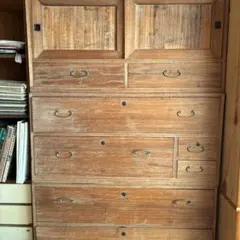 昭和レトロ アンティーク 古家具 道具箱 木製チェスト 4段 タンス 小