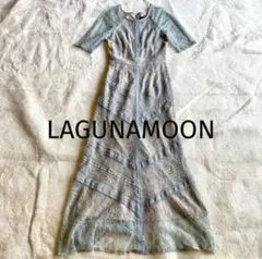 【極美品】LAGUNAMOON ショルダーギャザーレースワンピース　ドレスのサムネイル
