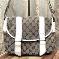 ✨人気✨GUCCI グッチ ショルダーバッグ GGキャンバス 本革 上蓋 GG柄 