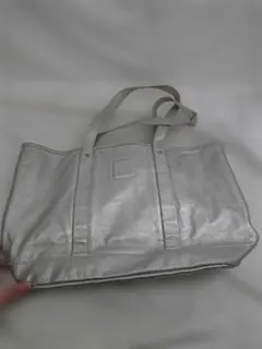♡ロンシャン LONGCHAMP レザー トートバッグ シルバー系 レディース