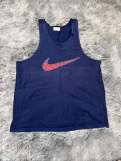 90s USA製 NIKE ナイキ　タンクトップ　ネイビー