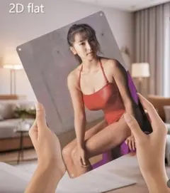 ブリキ看板　かとうれいこ　セクシー　赤レオタード